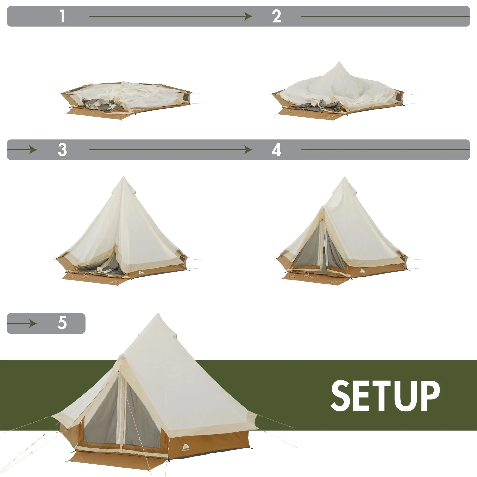 8-Person Instant Cabin Tent with Built-in LED Lights - 13' x 9' for Ultimate Comfort and Convenience!