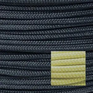 900lb 100% Dupont Kevlar Braided Line,3mm Dia, HeavyDuty Speargun Shooting Line, Cut&Abrasion Resistant (Large Model Rocket Paracord,Heat Tolerant to 900f, Survival/Tactical, high Strength/Weight)