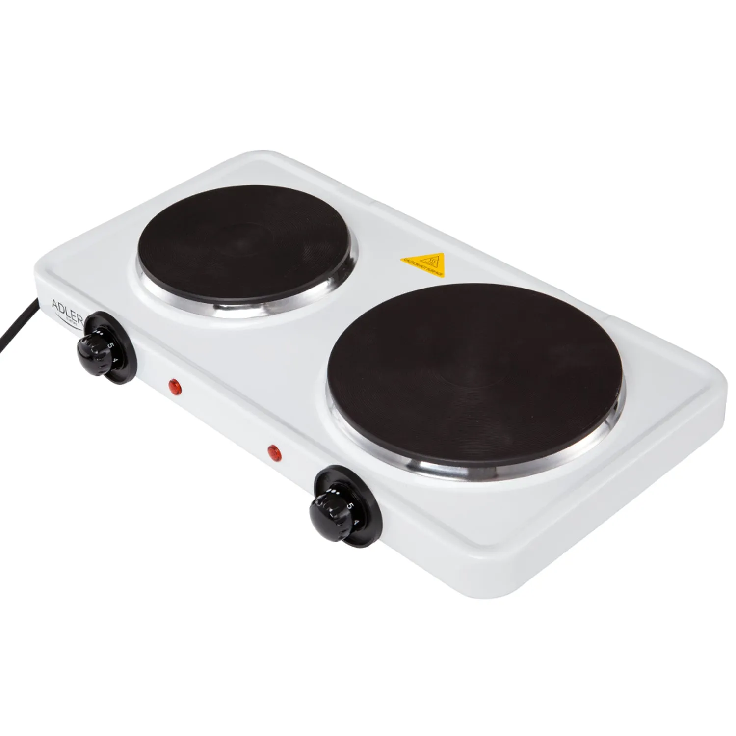 Adler AD 6504 Electric Hot Plate  Stove Cooker 2500W 2-Burner 1000W   1500W Mini Portable