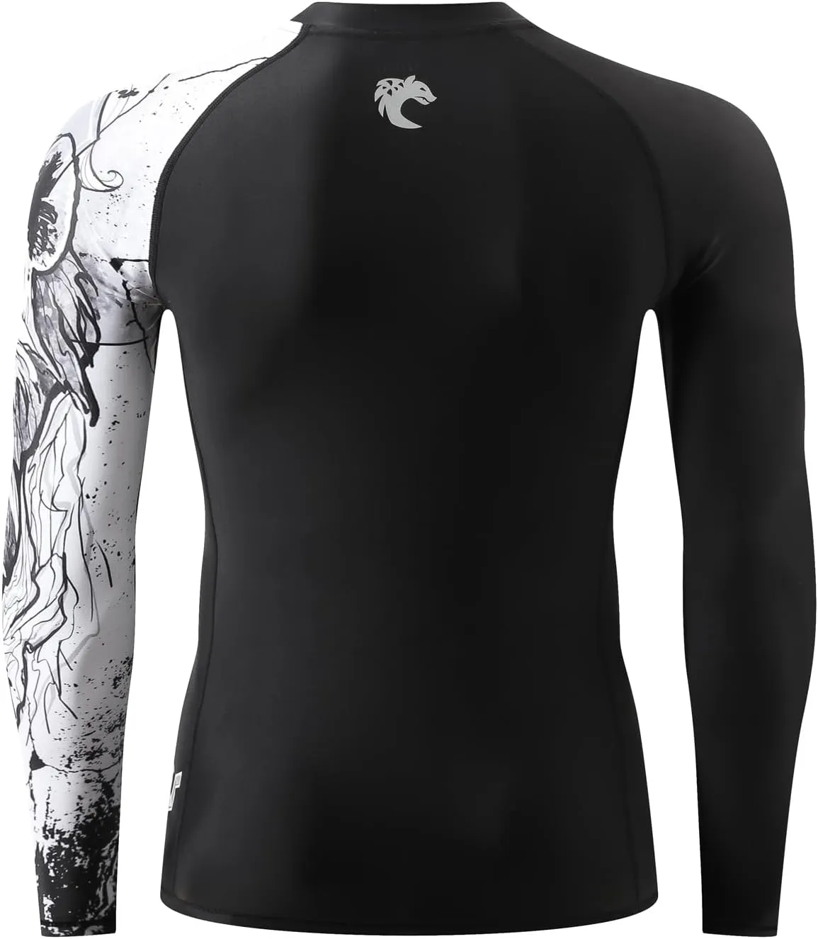 ADOREISM Quick-Dry Men's Long Sleeve Rash Guard UPF 50  Compression Swim Shirt