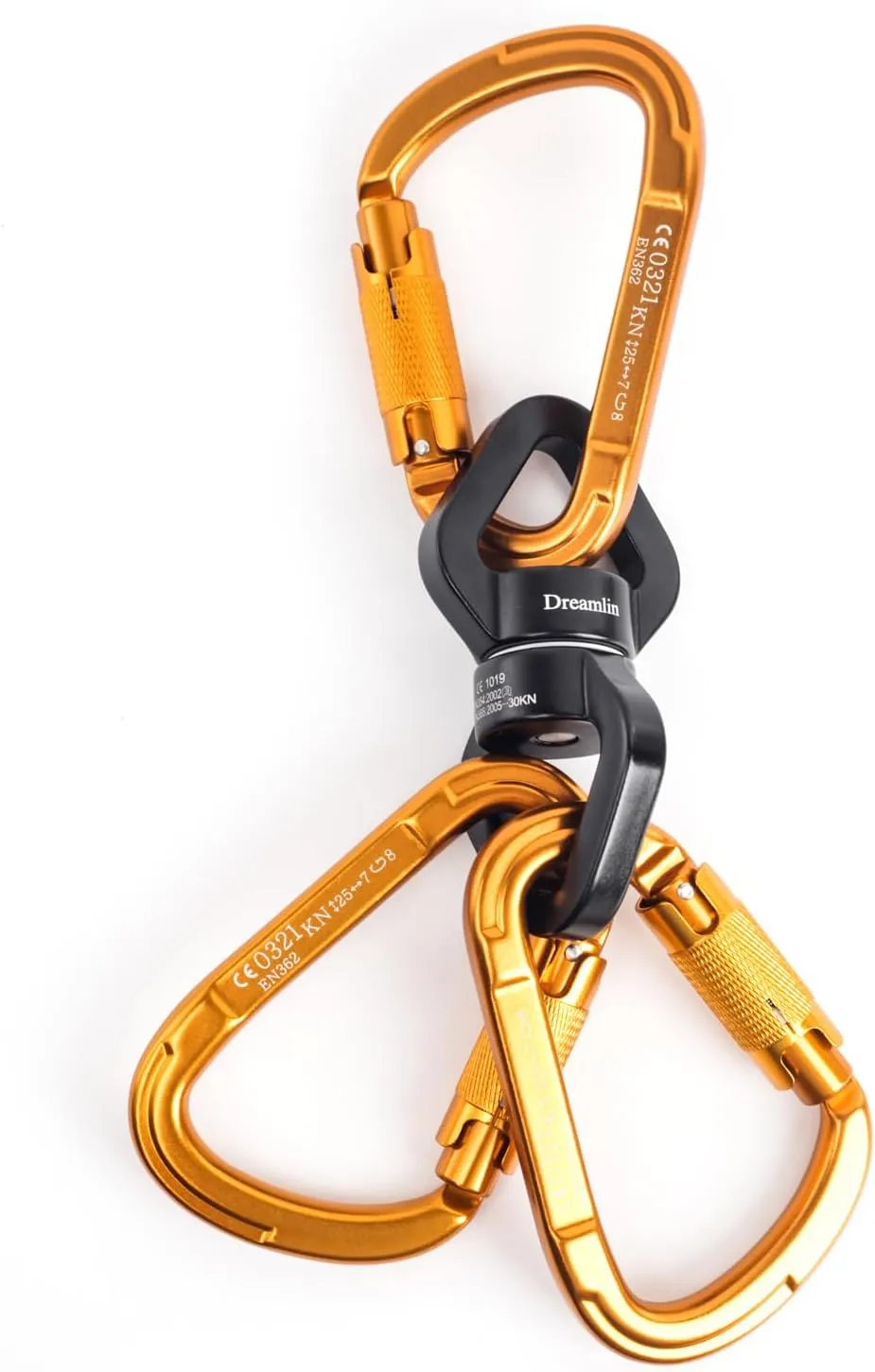 Aerial Silks Hardware Kit 30 KN Swing Swivel Aerial Yoga Hammock Rigging Aluminum Swivel Aerial Hoop Lyra Rotational Device Hanging Accessory