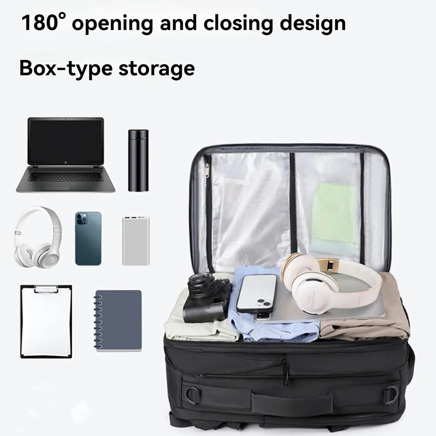 Airback Backpack, Expandable Backpack with Vacuum Compression, Travel Backpack with Vacuum Compression (Type-B)