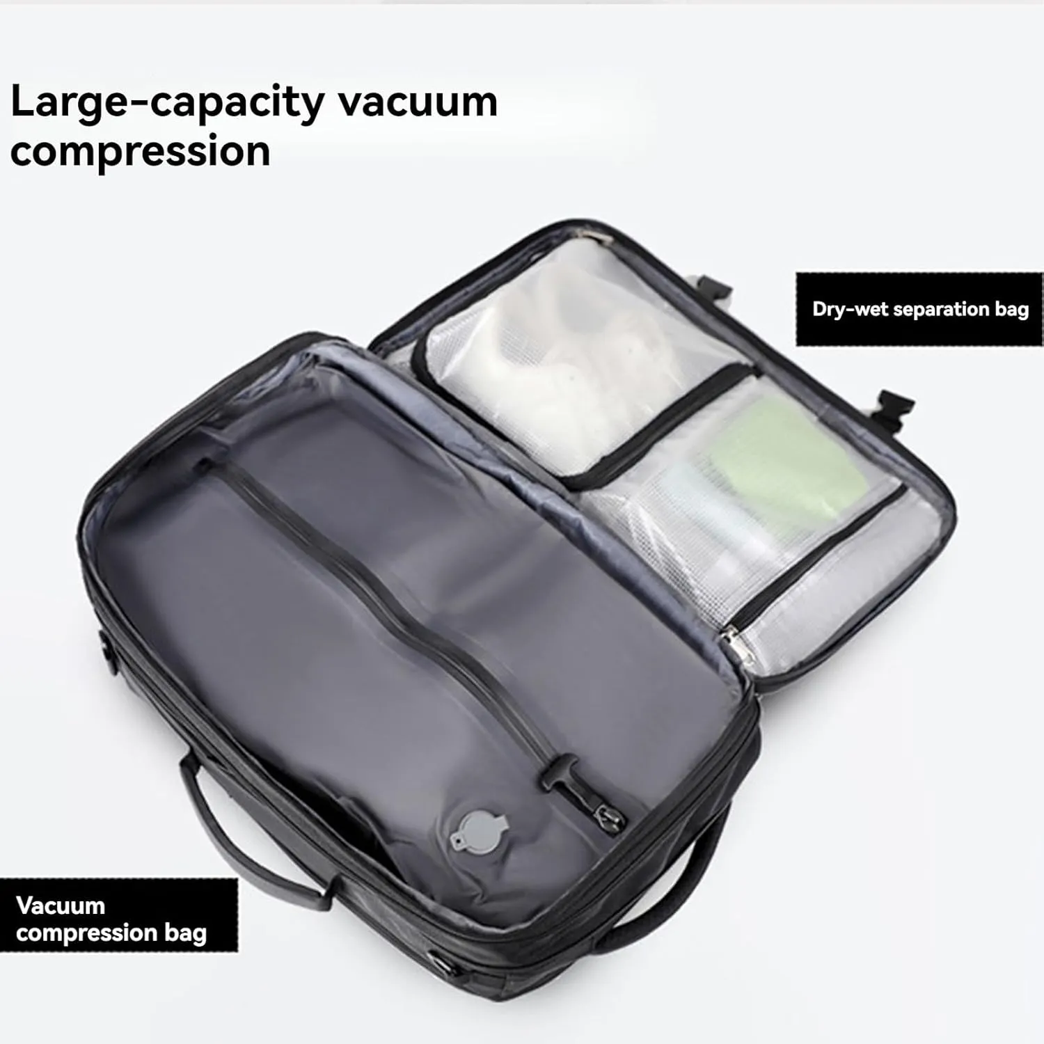 Airback Backpack, Expandable Backpack with Vacuum Compression, Travel Backpack with Vacuum Compression (Type-B)