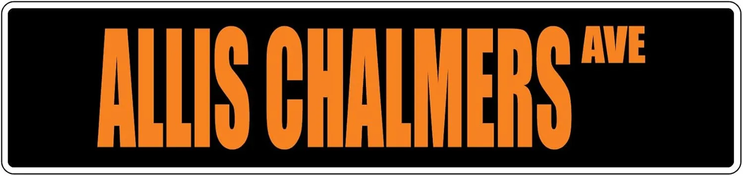 Allis Chalmers Orange Black 4" x 18" Aluminum METAL Novelty Street Sign