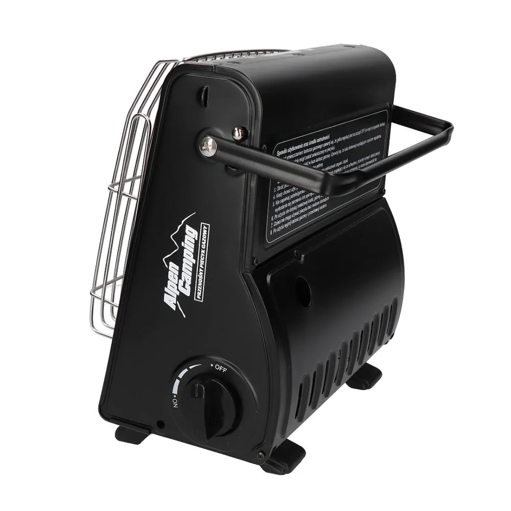 Alpen Camping Portable Gas Stove, 2-in-1 Stove/oven, Gas Consumption 108g/h, Piezo Ignition, IK1100   4 Cartridges