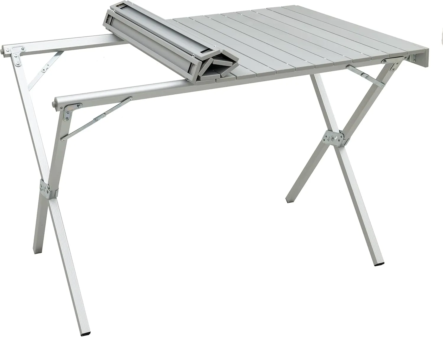 ALPS Mountaineering Folding Camping Table with Smooth Easy-to-Clean Roll Top and Sturdy and Lightweight Aluminum X Frame, Shoulder Carry Bag, 3 Sizes