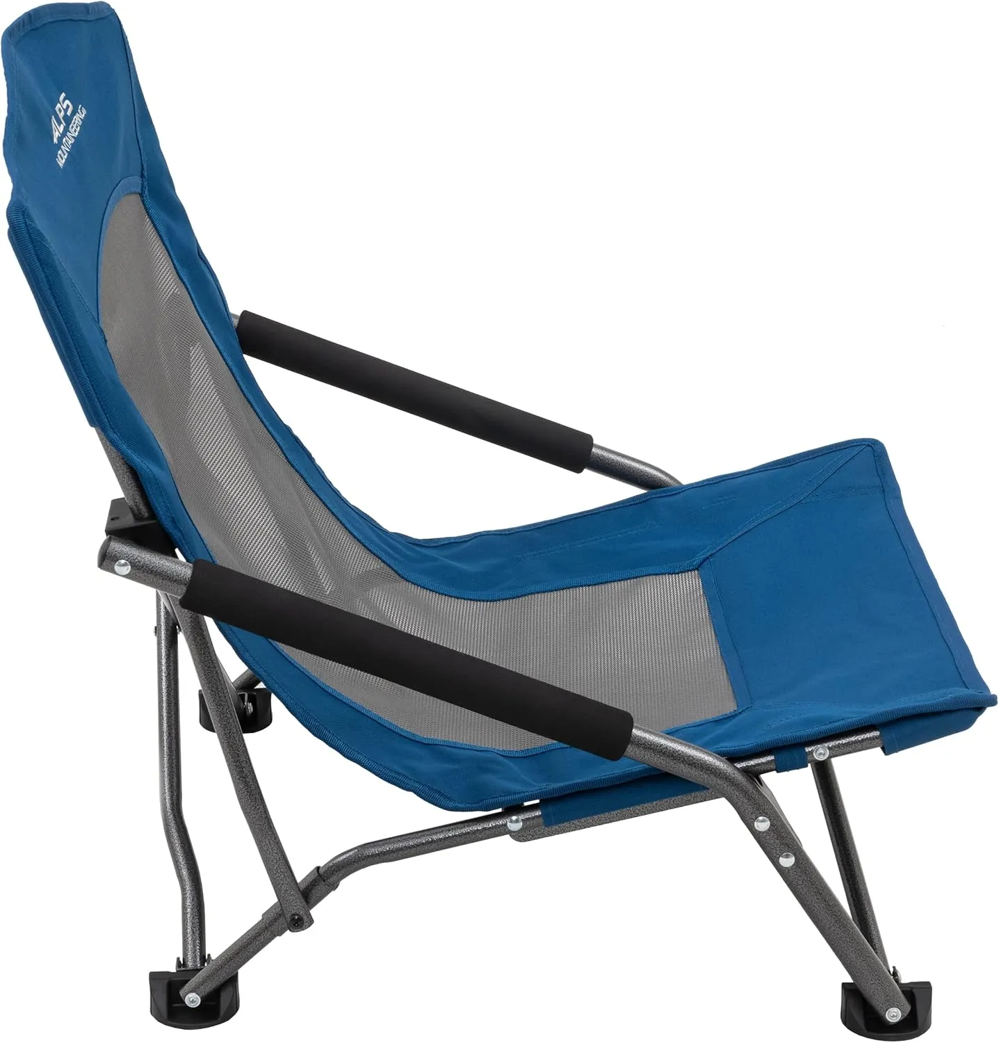 ALPS Mountaineering Rendezvous Low Camping Chairs for Adults with Arms, Cool Mesh Center, Powder Coated Steel Frame, Compact Folding Design and Carry Bag