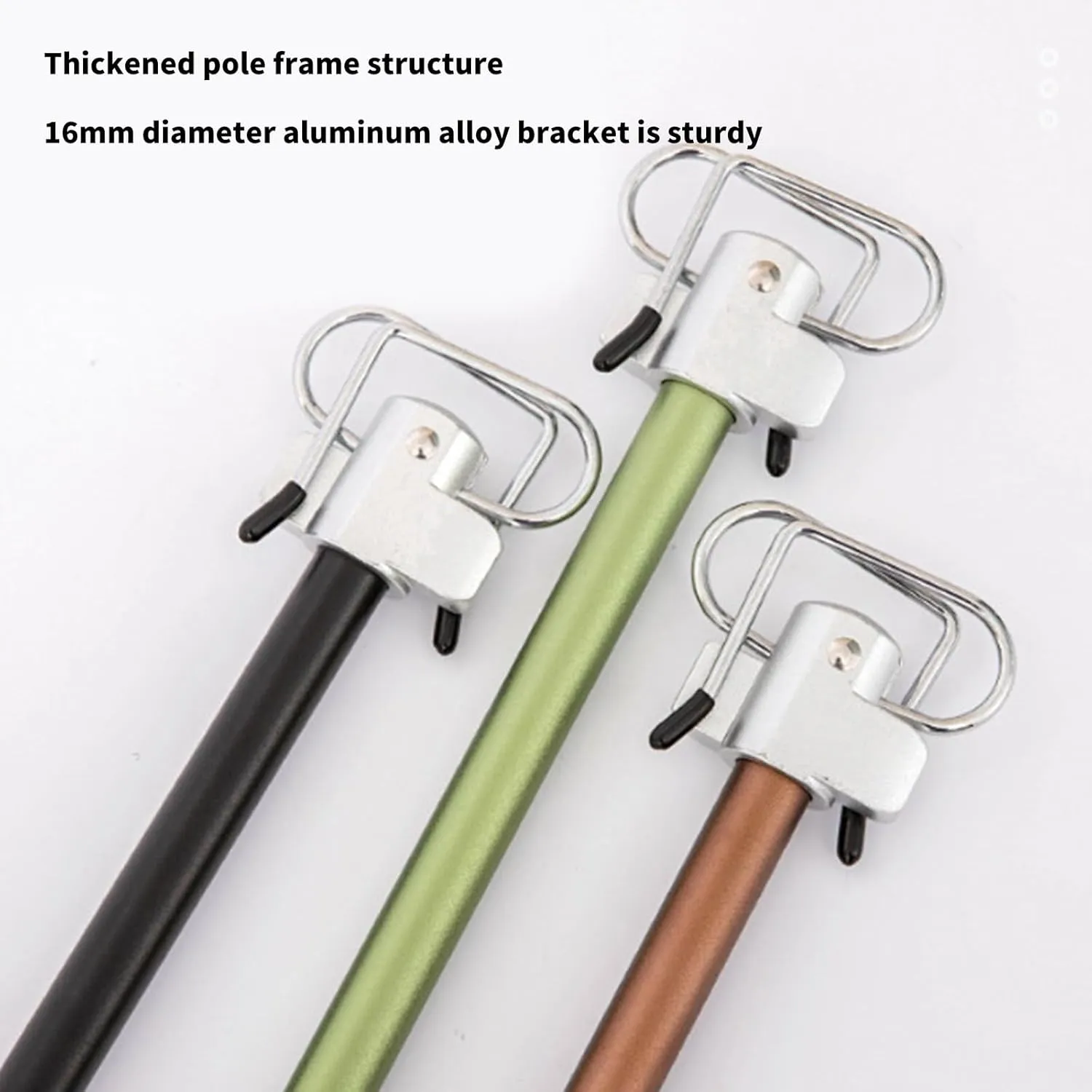 Aluminum Camping Lamp Stand Outdoor Lamp Rod Post Hanging Tent Light Holder Rack Light Hook Stand for Camping Traveling