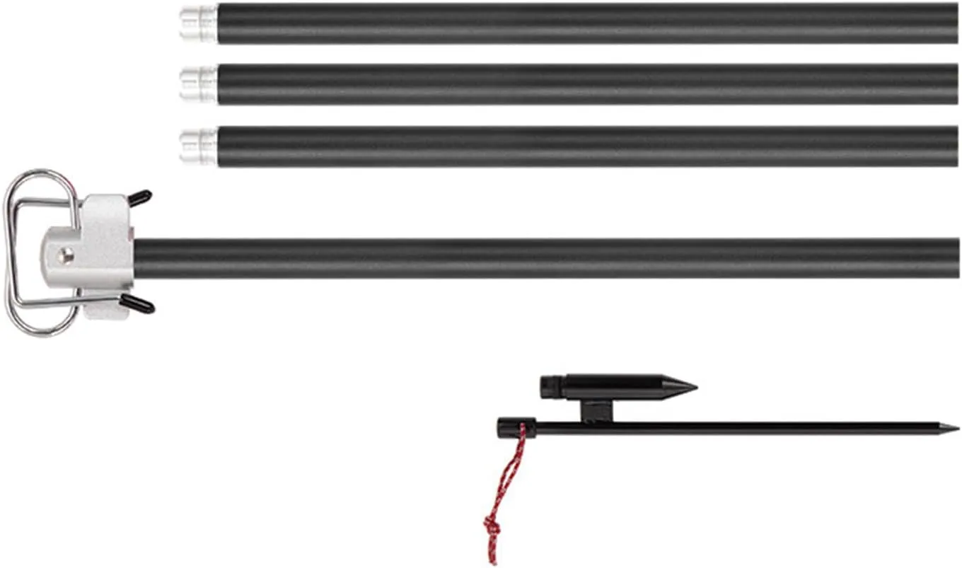 Aluminum Camping Lamp Stand Outdoor Lamp Rod Post Hanging Tent Light Holder Rack Light Hook Stand for Camping Traveling