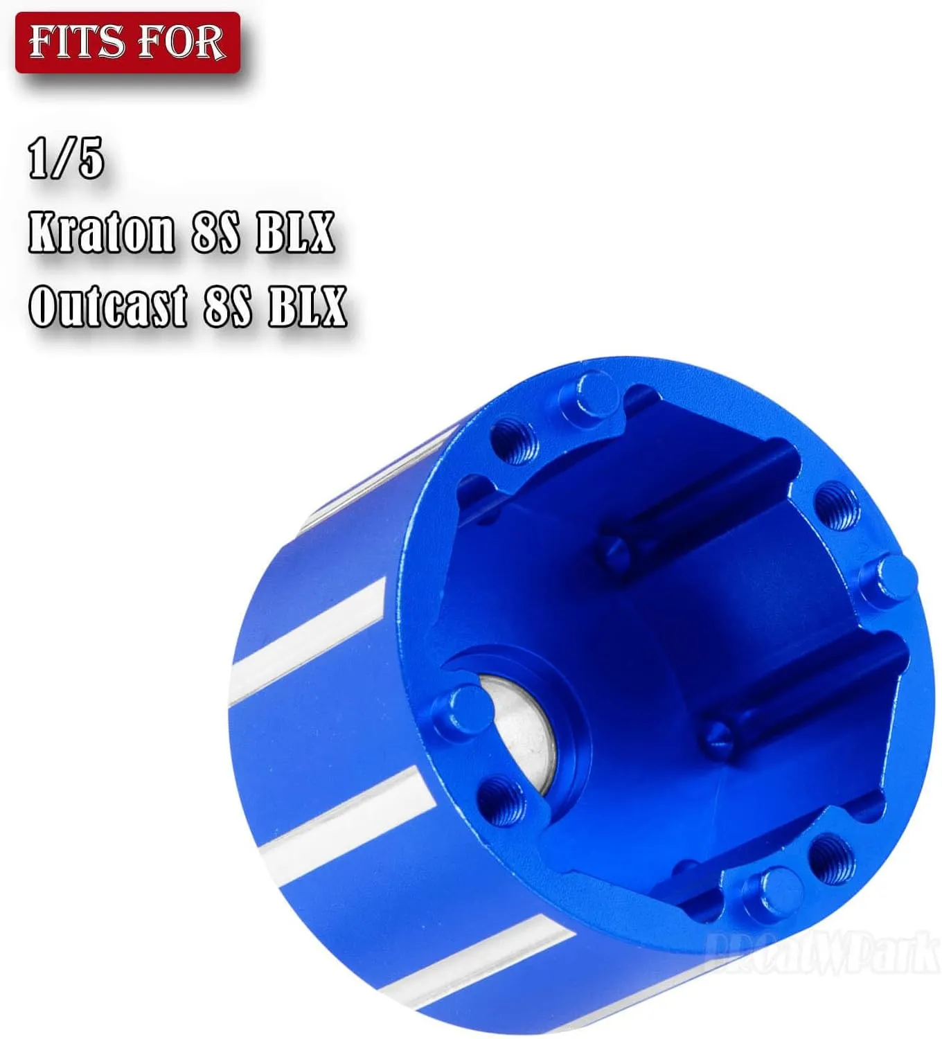 Aluminum Differential Carrier Diff Case Upgrades Part for Arrm a 1/5 Kraton 8S BLX Outcast 8S BLX,Navy Blue
