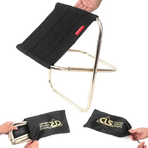 Aluminum Folding Stool - Lightweight Folding Stool, Portable Aluminum Stool, Folding Camping Stool, Compact Aluminum Stool | Aluminum Foldable Stool with Carry Bag, Foldable Folding Stool for Beach