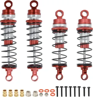 Aluminum Front Rear Shock Absorber Damper for Losi 1/18 Mini-T 2.0, 1/16 Mini-B Shock Absorber Upgrades# LOS213000, LOS213001 Red