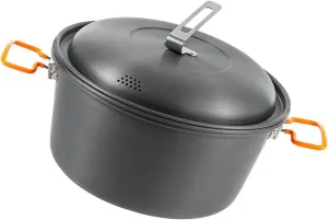 Aluminum Outdoor Camping Pots 4.50L Large Capacity Multifunctional Cooking Pots Cookware For Picnics, Self Driving Tours