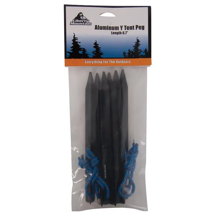 Aluminum Y Tent Peg 6.7"