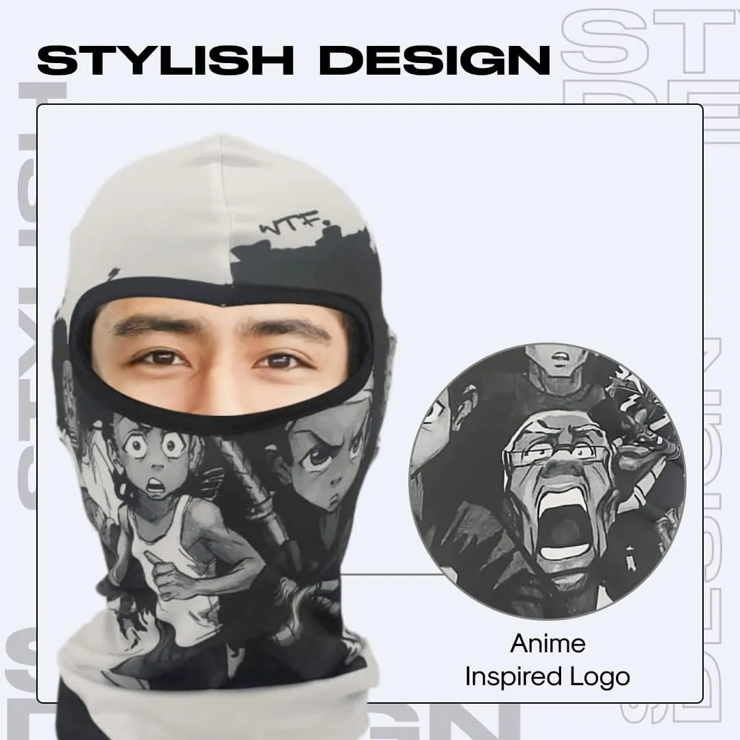 Anime Ski Mask with Design - Balaclava Summer Skii and Winter Masks for Men Women, Face Cover Windproof UV Protection