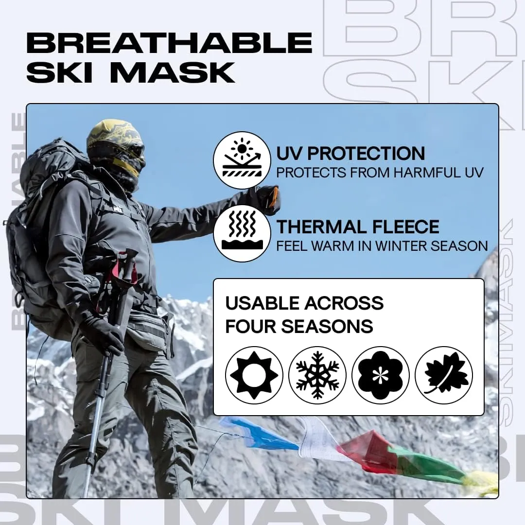 Anime Ski Mask with Design - Balaclava Summer Skii and Winter Masks for Men Women, Face Cover Windproof UV Protection