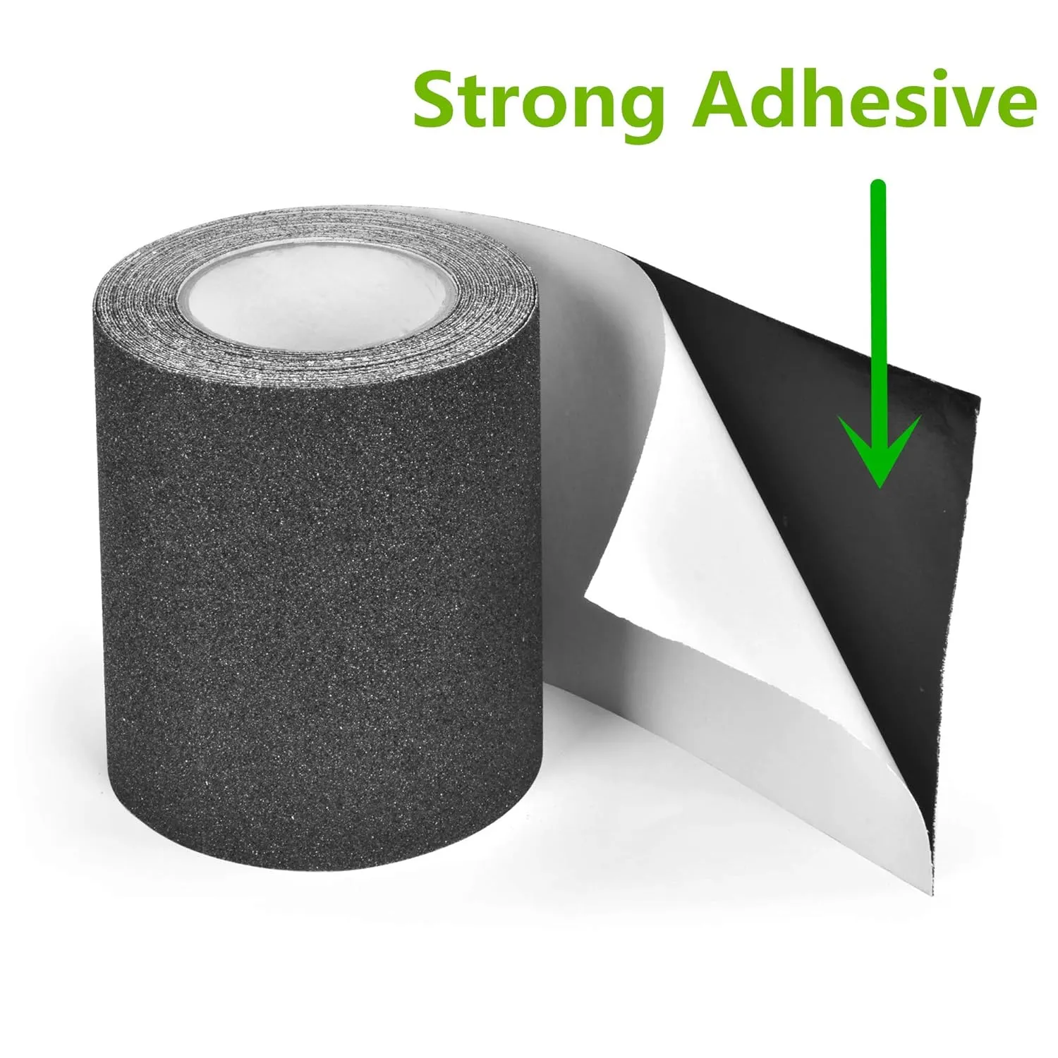 Anti Slip Tape, 6" × 30 Feet, Stair Non Slip Stair Treads for Wooden Steps, Grip Tape for Stairs, 80 Grit, Strong Abrasive Adhesive for Indoor & Outdoor (Black)