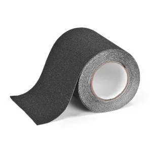 Anti Slip Tape, 6" × 30 Feet, Stair Non Slip Stair Treads for Wooden Steps, Grip Tape for Stairs, 80 Grit, Strong Abrasive Adhesive for Indoor & Outdoor (Black)