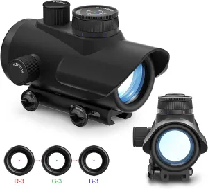 Aomekie 5 MOA Red Dot Sight Airsoft Scope Reflex Sight with 30mm Reflex Lens Wide Field of View of (19m at 100m) Waterproof & Shockproof & Fog-Proof with 1 intergrated Rail