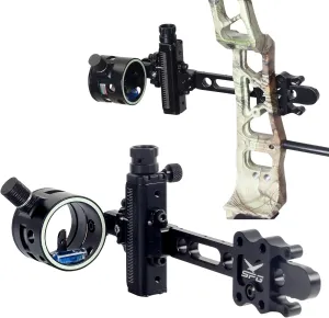 Archery Compound Bow Sights - 1 pin or 5 pins Bow Sight Right Hand No Tools for Quick Adjustment for Outdoor Hunting