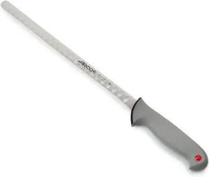 Arcos Serie Colour Proof - Salmon Knife Fish Knife - 12" Blade Nitrum Stainless Steel - Polypropylene Handle Covered by Elastomer in Black Color - Ideal for Professional Use and Hygiene
