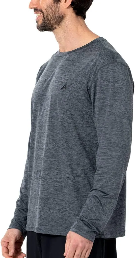 Arctic Cool Men's Crew Neck Instant Cooling Moisture Wicking Performance UPF 50  Long Sleeve Sun Protection Shirt
