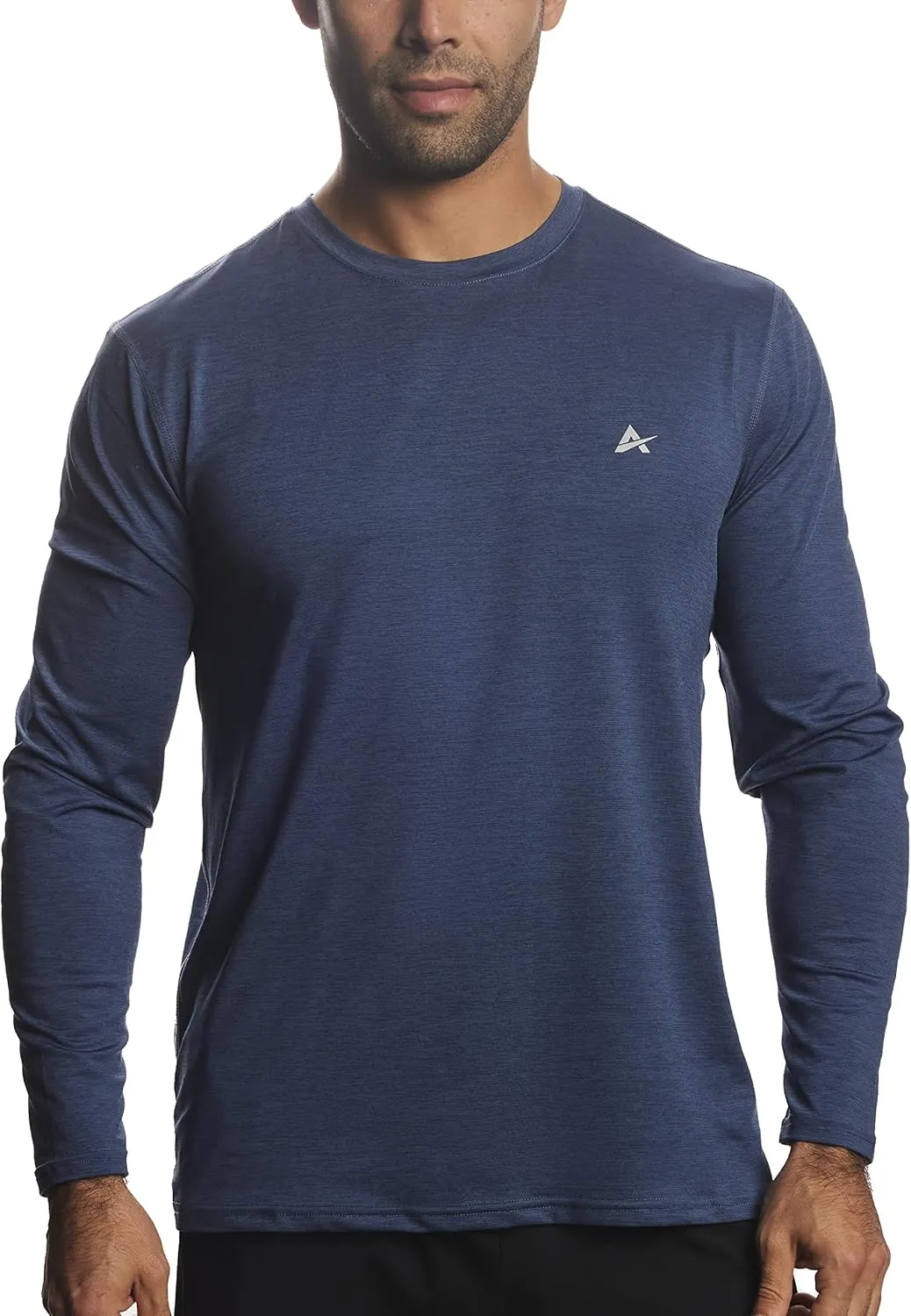 Arctic Cool Men's Crew Neck Instant Cooling Moisture Wicking Performance UPF 50  Long Sleeve Sun Protection Shirt