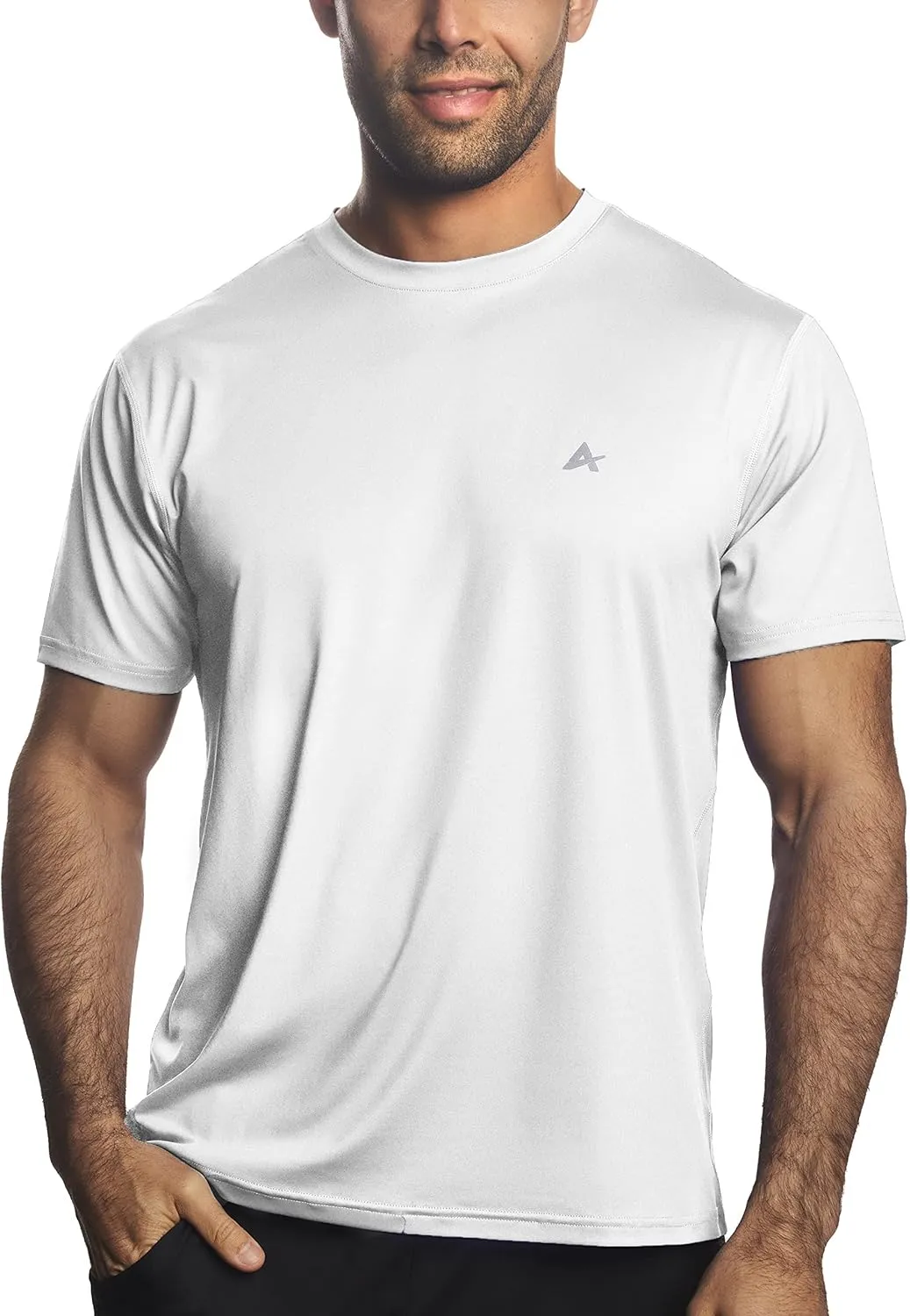 Arctic Cool Men’s Crew Neck Instant Cooling Moisture Wicking Performance UPF 50  Short Sleeve Workout Shirt