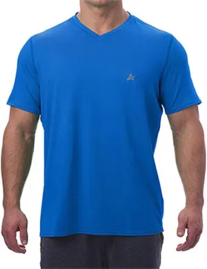 Arctic Cool Men’s V-Neck Instant Cooling Moisture Wicking Performance UPF 50  Short Sleeve Workout Shirt