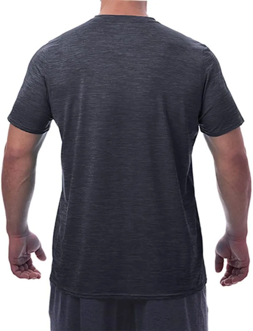 Arctic Cool Men’s V-Neck Instant Cooling Moisture Wicking Performance UPF 50  Short Sleeve Workout Shirt