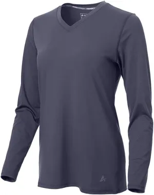 Arctic Cool Women's V-Neck Instant Cooling Moisture Wicking Performance UPF 50  Long Sleeve Sun Protection Shirt