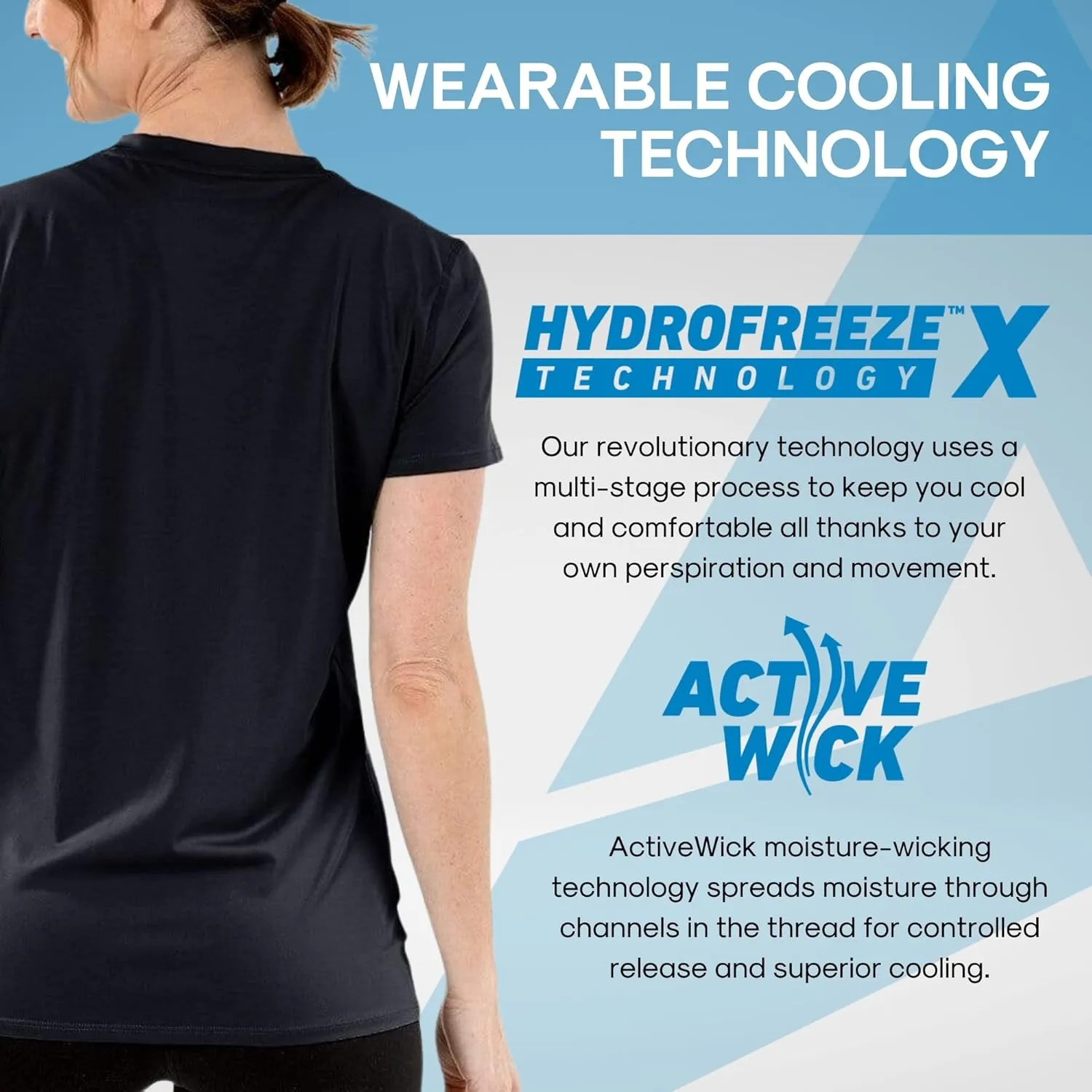 Arctic Cool Women's V-Neck Instant Cooling Moisture Wicking Performance UPF 50  Short Sleeve Workout Shirt