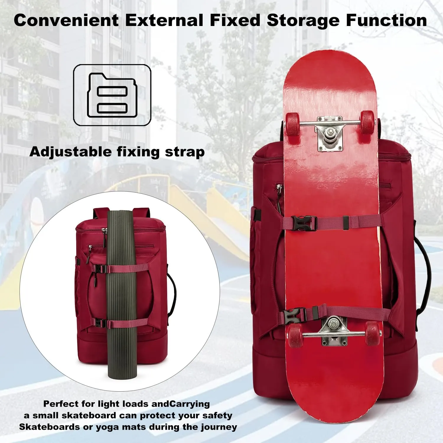Asenlin Travel Backpack for Women Men，40L Extra Large Hiking Backpack，18 Inch Carry on Backpack Water Resistant for Casual Daypack Gym Backpack-Red