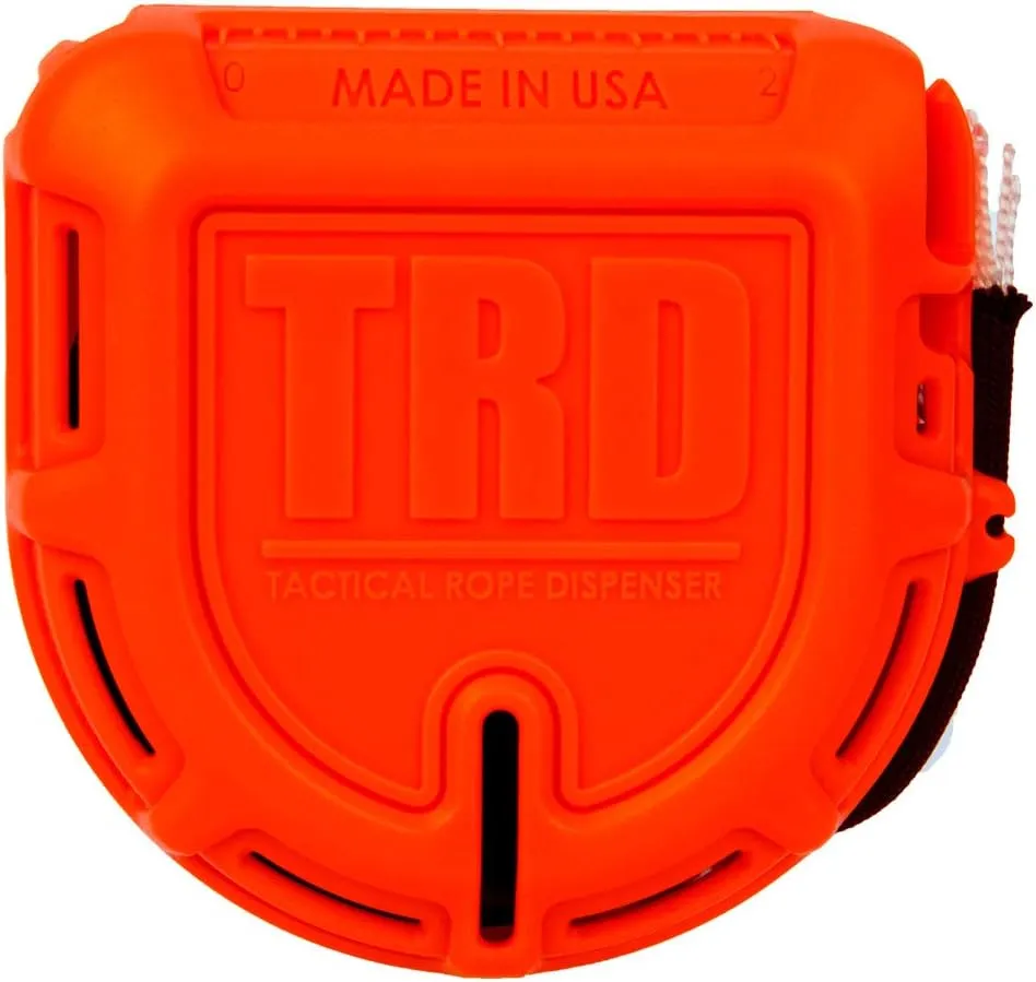 Atwood Rope MFG Tactical 550 Paracord Parachute Cord Rope Dispenser 50ft Spool TRD | Cutting Blade, Belt Clip, Cord Grip, View Port, Integrated Ruler