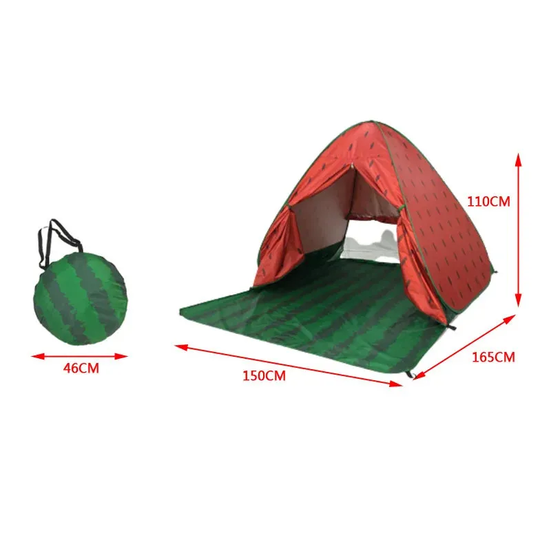 Automatic Instant Pop Up Tent Potable Beach Tent Outdoor Waterproof UV Protection Camping Fishing Tent（With door curtain）