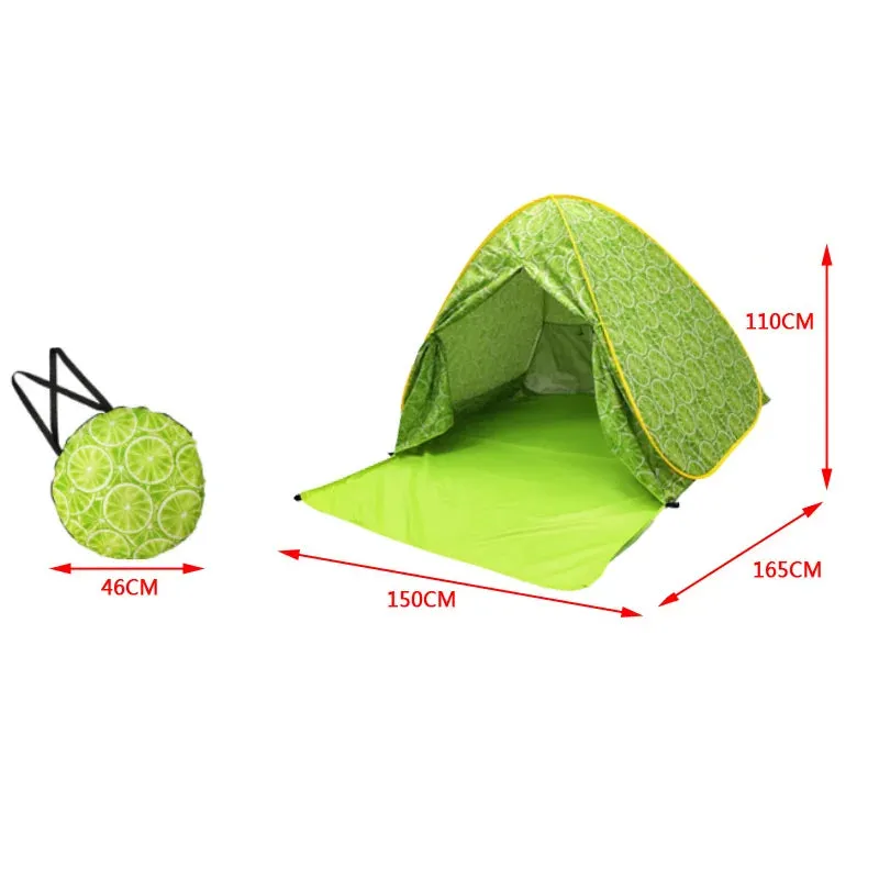 Automatic Instant Pop Up Tent Potable Beach Tent Outdoor Waterproof UV Protection Camping Fishing Tent（With door curtain）
