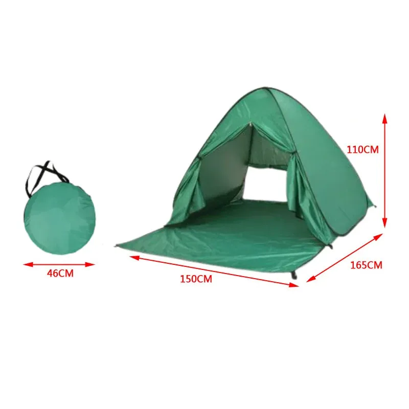 Automatic Instant Pop Up Tent Potable Beach Tent Outdoor Waterproof UV Protection Camping Fishing Tent（With door curtain）