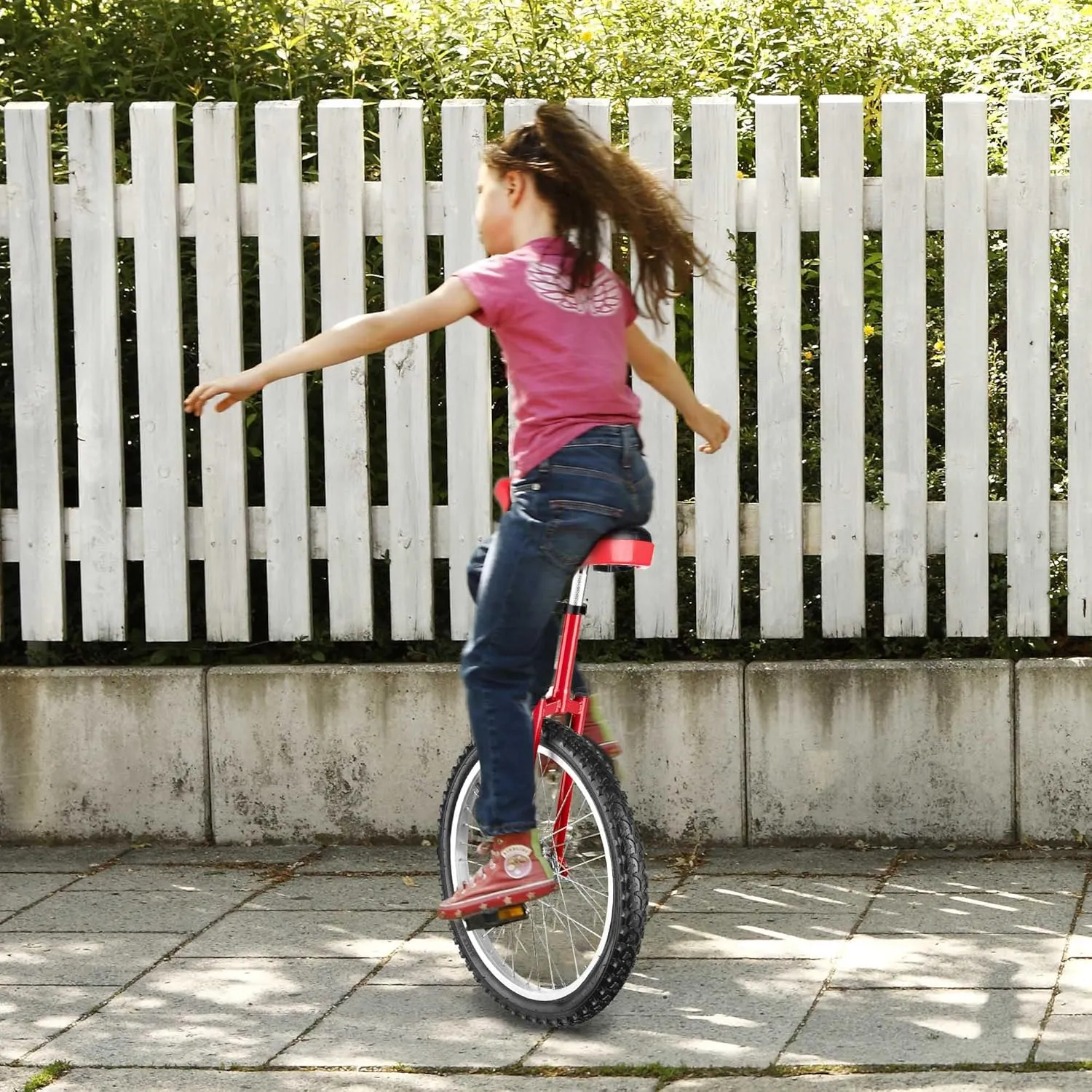 AW 16/18/20/24 Inch Wheel Outdoor Unicycle Adjustable Seat Exercise Bicycle Fit Adults Kids Outdoor Sports Fitness Exercise, for Choice