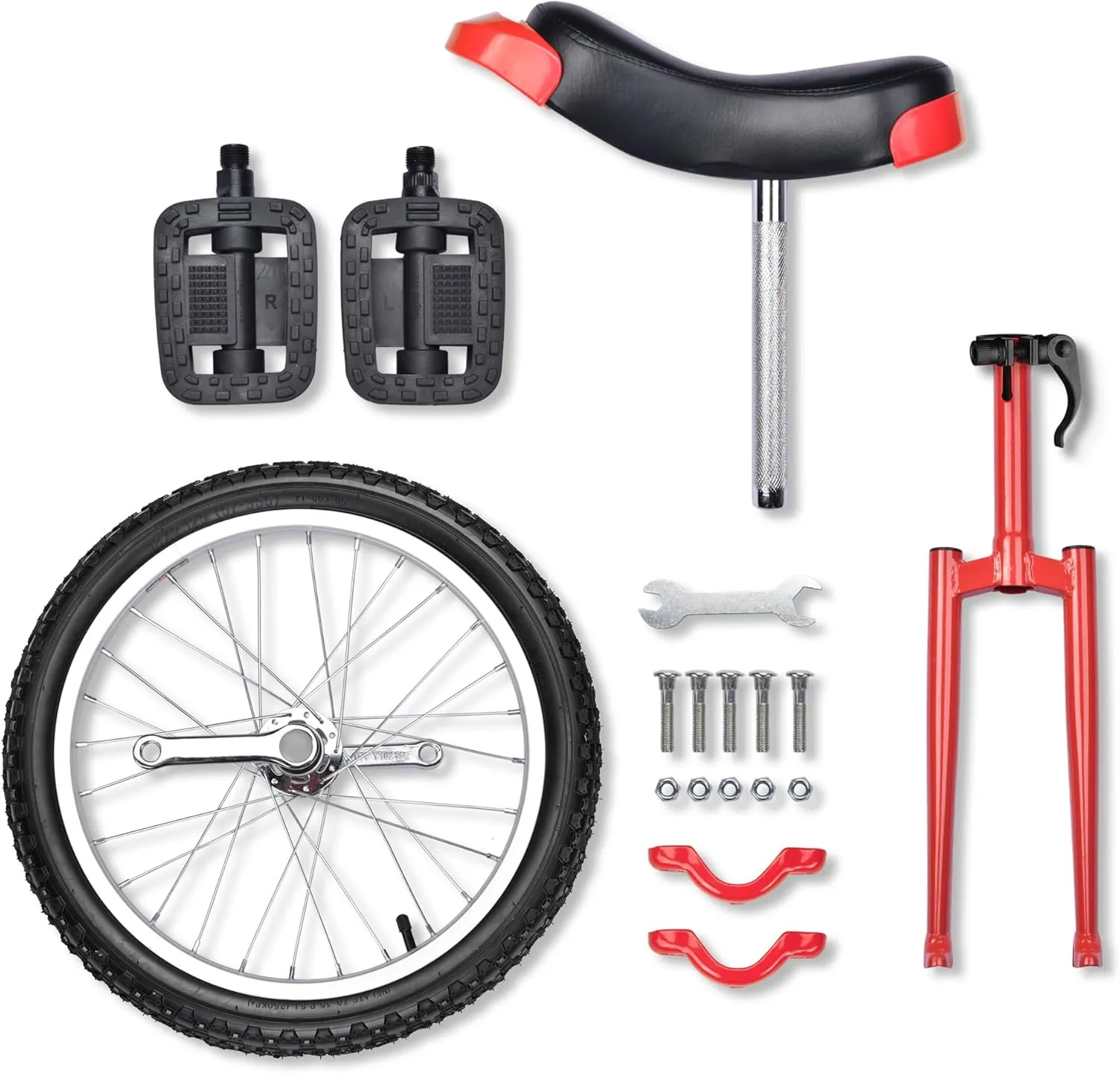AW 16/18/20/24 Inch Wheel Outdoor Unicycle Adjustable Seat Exercise Bicycle Fit Adults Kids Outdoor Sports Fitness Exercise, for Choice