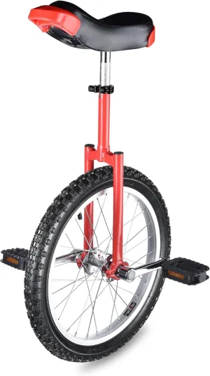 AW 16/18/20/24 Inch Wheel Outdoor Unicycle Adjustable Seat Exercise Bicycle Fit Adults Kids Outdoor Sports Fitness Exercise, for Choice