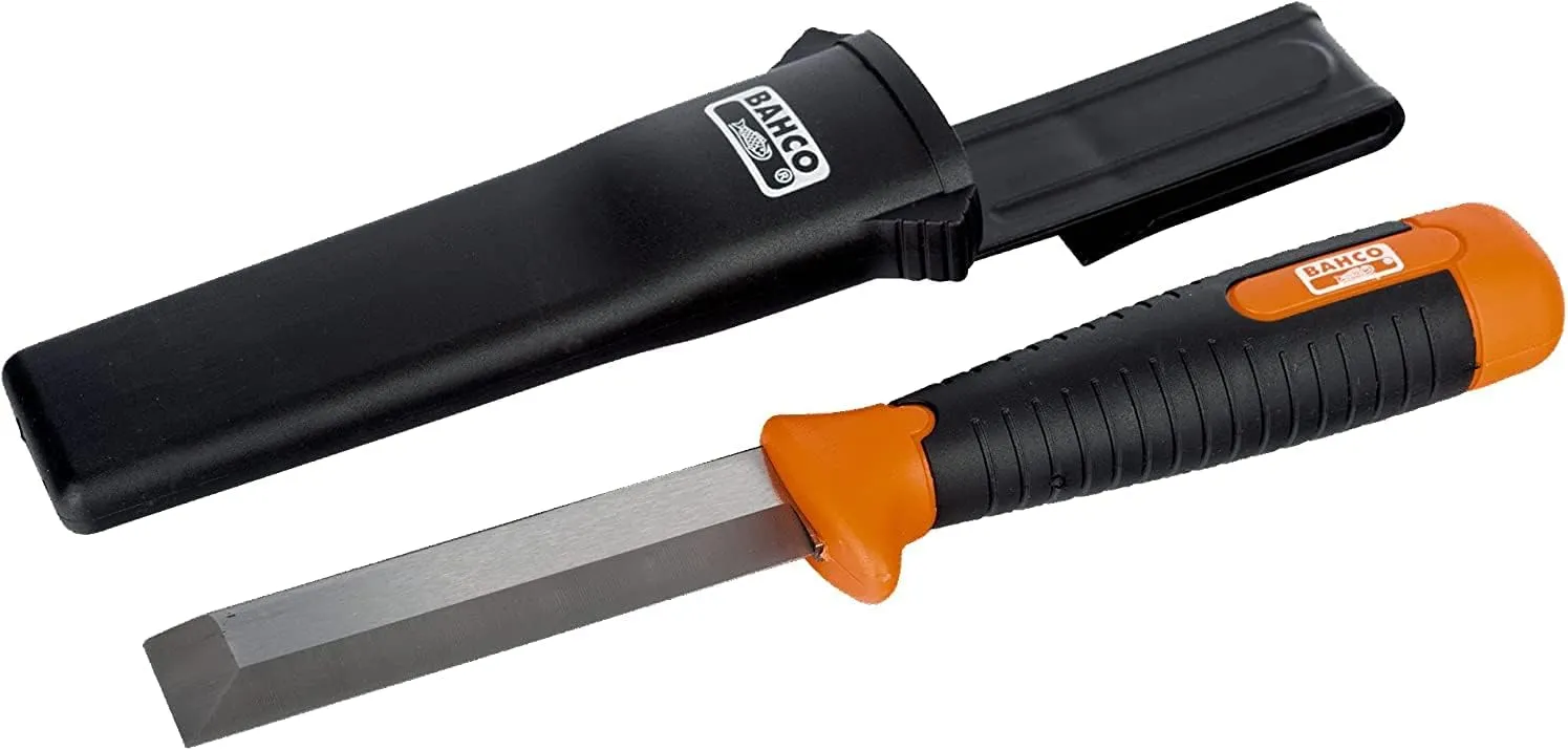 Bahco BAH2448 Chisel Knife with case , Black