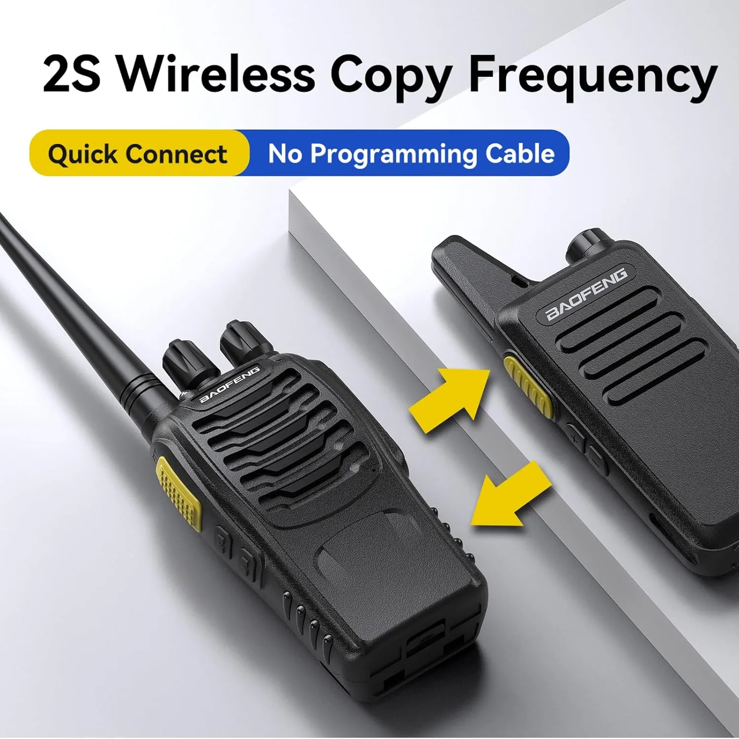 Baofeng BF-888HD Two-Way Radio Walkie Talkie 6W Long Range Rechargeable with Type-C Charging Dock FCC Certified for Construction Sites Fleet Adults/Kids Outdoor Activities (Upgraded from 888S) 4pack