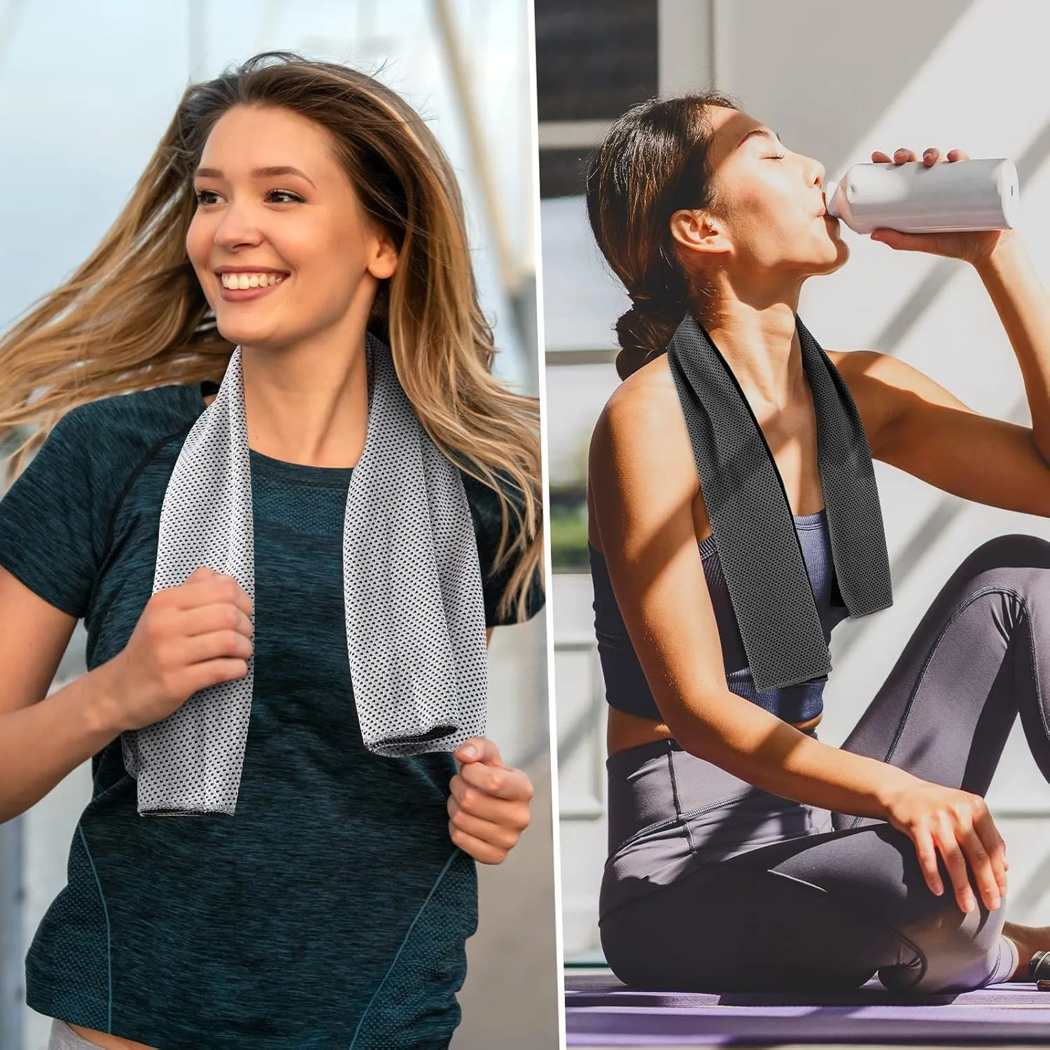 BBTO 100 Pack Cooling Towel - Microfiber Cold Sports Sweat Rags Neck & Face Breathable Ice Chilly Towel for Gym Yoga Golf Workout Beach Accessories