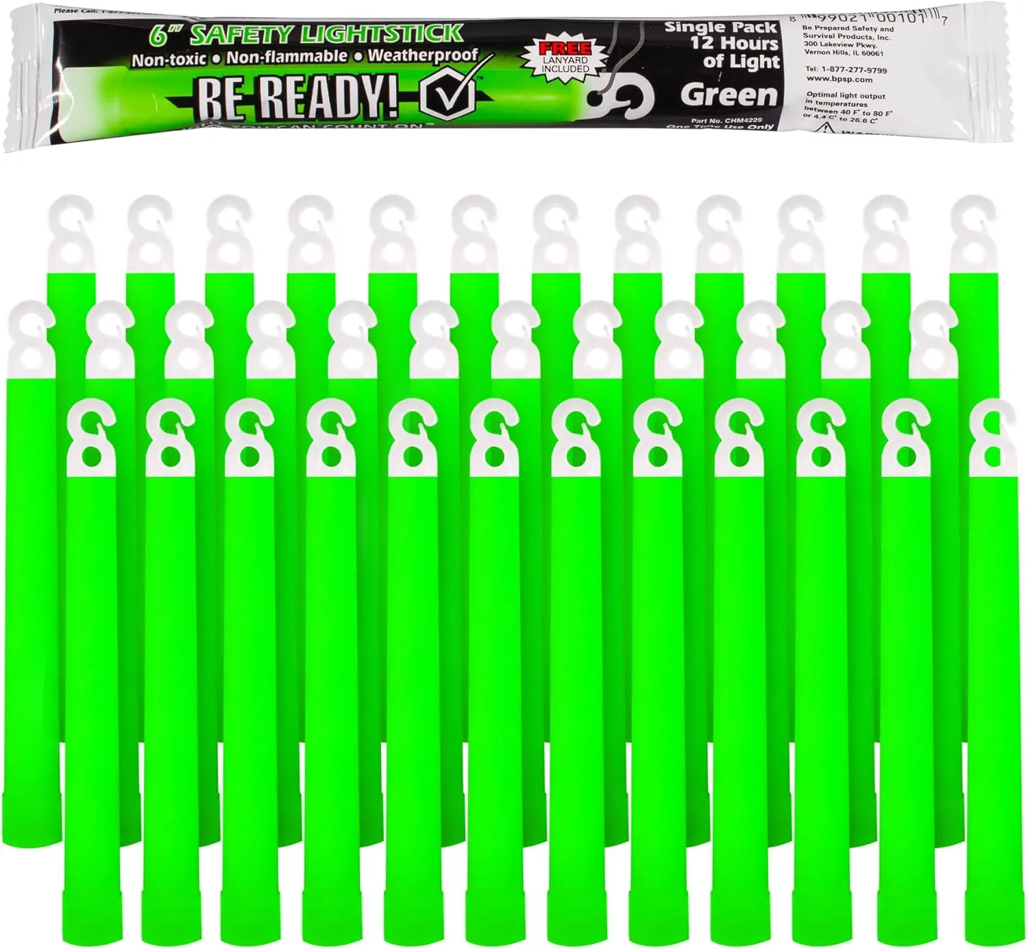 Be Ready - Industrial 12 Hour Illumination Emergency Safety Chemical Light Glow Sticks 36 Pack