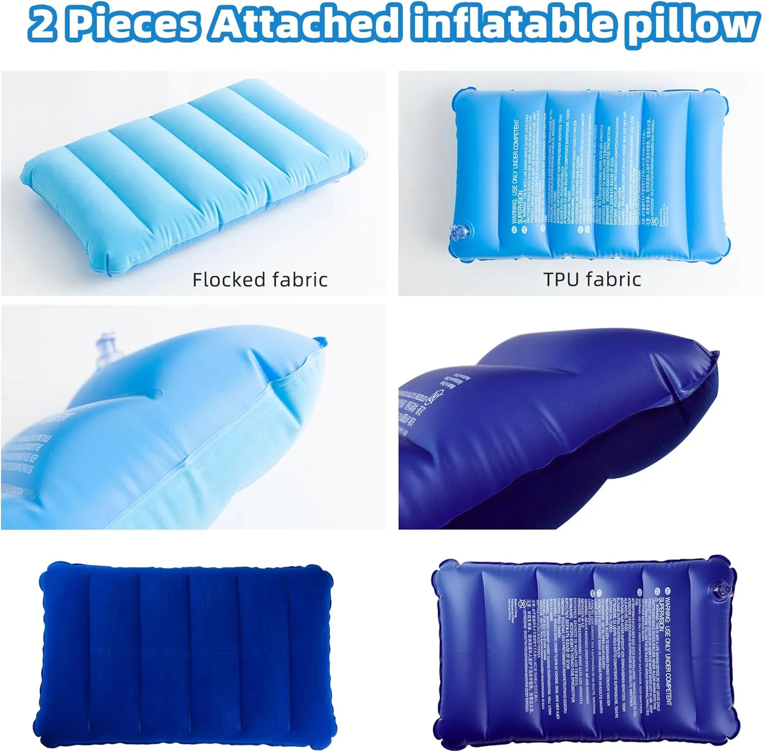 Beach Blanket Extra Large 108"*118" with 2 Pillows Waterproof Sandproof Beach Mat Lightweight Compact Quick Drying with 4 Stakes&4 Corner Pockets for 1-8 Adults for Camping Picnic Hiking