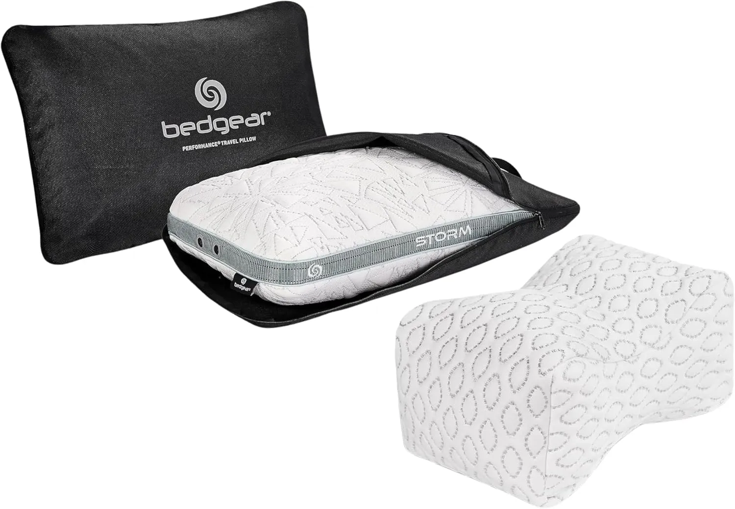 Bedgear Storm Performance Travel Pillow & Cooling Knee Pillow Set
