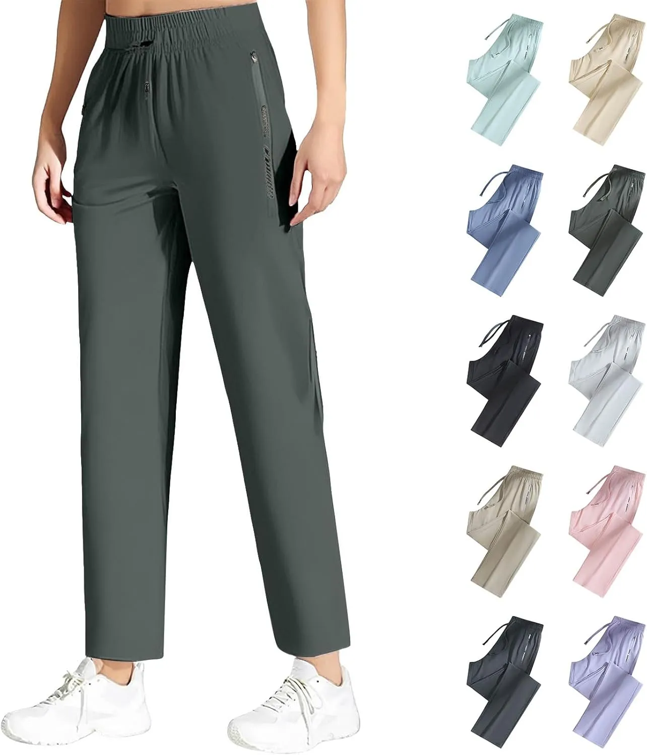 Beeswan Pants for Women Over 50, 2025 New Stretch Active - Women's Ultra Stretch Breathable Casual Quick Drying Pants