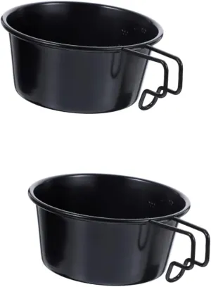 BESPORTBLE 2pcs Camping Cooking Bowl Set Stainless Steel Bowls Handles Measuring for Outdoor Survival