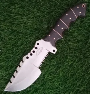 Best.Buy.Damascus1 Tracker knife 420C Stainless Steel Hunting Knife Buffalo Horn 9.5'' Fixed Blade Knife hunting knives Camping knife Premium Quality hunting gear gifts for men
