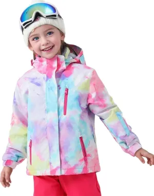 BGX Bluemagic Girl's Waterproof Ski Snow Jacket Windproof Winter Jacket Coats Outdoor Snowboarding with Hood